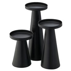 Набор подсвечников Fyr, черные, 3 шт., Bergenson Bjorn