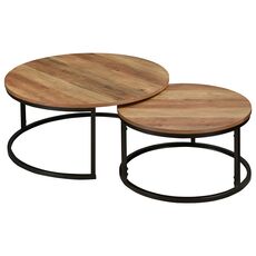 Набор из 2-х журнальных столиков Stanley,  60 см и 80 см, орех, Bergenson Bjorn