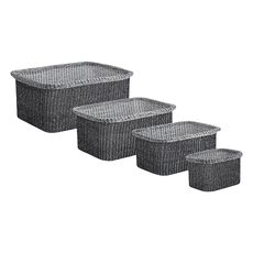 Набор из 4-х корзин для хранения Sustainable collection, черный, Bergenson Bjorn