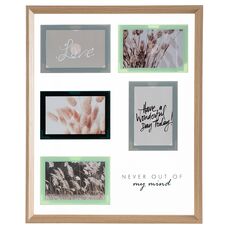 Рамка для фотографий Pleasant moments, 41х51 см, белая/натуральное дерево, Bergenson Bjorn