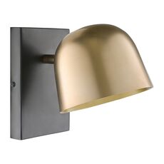 Светильник настенный Enkel Kopp, 22х22 см, золотистый/черный, Bergenson Bjorn