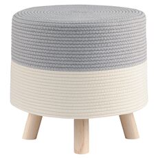 Пуф Devy, 40х40 см, бежевый/серый, Bergenson Bjorn