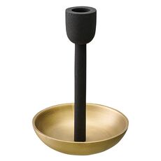 Подсвечник Fyr Bran, 17 см, черный/античная латунь, Bergenson Bjorn