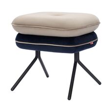 Пуф Pea, велюр, бежевый/темно-синий, Bergenson Bjorn