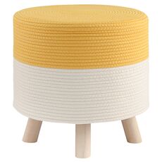 Пуф Devy, 40х40 см, бежевый/горчичный, Bergenson Bjorn