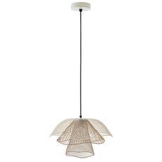 Светильник подвесной Vinger, 48х30 см, белый/бежевый/золотой, Bergenson Bjorn