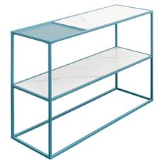 Стол консольный Mayen, 120х35х76 см, белый/бирюзовый, Bergenson Bjorn