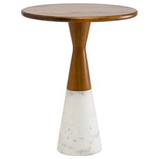 Столик кофейный Ashil, 45 см, натуральное дерево/мрамор, Bergenson Bjorn