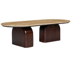 Столик журнальный Torhill, 120х50 см, бежевый/орех, Bergenson Bjorn