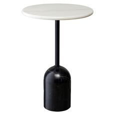 Столик кофейный Rune, 40 см, мрамор/черный, Bergenson Bjorn