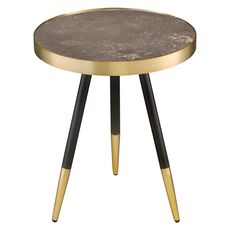 Столик Hedda, 40 см, черный/матовое золото, Bergenson Bjorn
