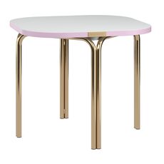 Столик кофейный Ror, 50х50 см, латунь/серый/розовый, LATITUDE