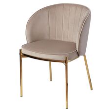 Стул Coral, велюр, серо-бежевый, Bergenson Bjorn