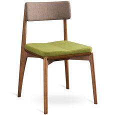 Стул Aska, рогожка, орех/темно-коричневый/зеленый, LATITUDE