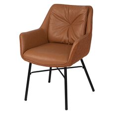 Стул Allar, экокожа, рогожка, коричневый, Bergenson Bjorn