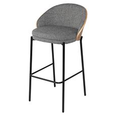 Стул барный Cloud, рогожка, грифельно-серый, Bergenson Bjorn