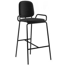 Стул барный Ror, 2 Frame, велюр, черный/черный, LATITUDE