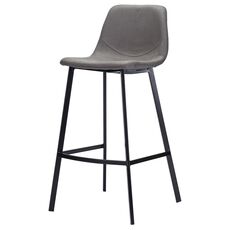 Стул полубарный Hugh, экокожа, темно-серый, Bergenson Bjorn