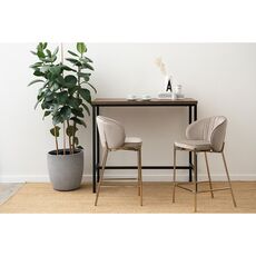 Стул полубарный Coral, велюр, серо-бежевый, Bergenson Bjorn