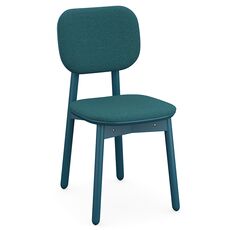 Стул с обивкой Saga, рогожка, сине-зеленый, LATITUDE