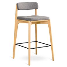 Стул полубарный Aska, рогожка, ясень/серый, LATITUDE