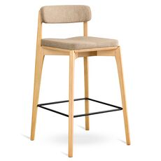 Стул полубарный Aska, рогожка, ясень/бежевый, LATITUDE