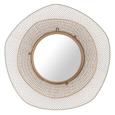 Зеркало настенное Vinger, 79 см, бежевое/золотое, Bergenson Bjorn