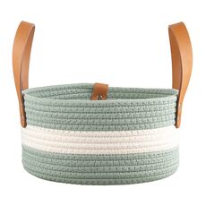 Корзина для хранения Helly 26х13 см, бежевая/зеленая, Bergenson Bjorn