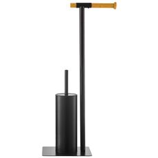 Держатель для туалетной бумаги с ершиком Mats, черный, Bergenson Bjorn Bath