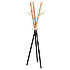 Вешалка напольная Amundsen, 172 см, черно-белая/натуральное дерево, Bergenson Bjorn