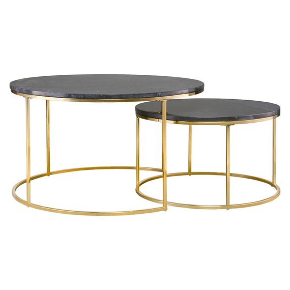 Набор из 2-х журнальных столиков Hans, 60 см и 80 см, черный мрамор, Bergenson Bjorn, изображение 8