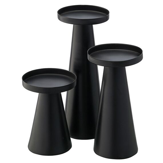 Набор подсвечников Fyr, черные, 3 шт., Bergenson Bjorn