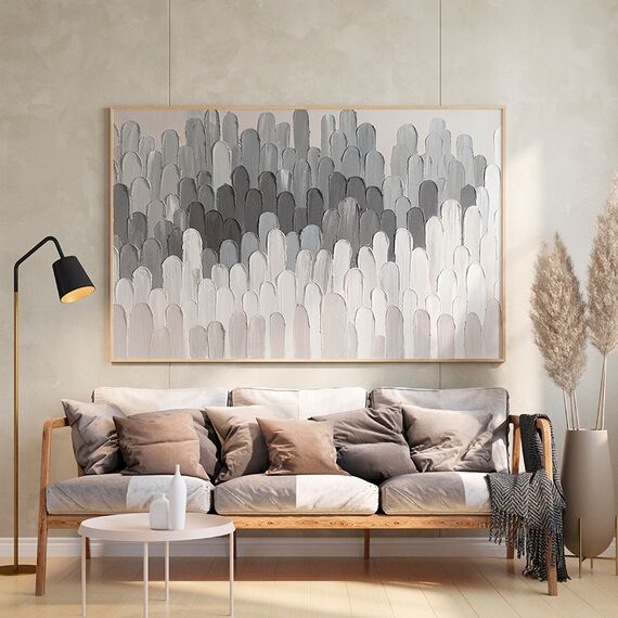 Панно декоративное с ручной росписью By Feel, 140х70 см, черно-белое, Bergenson Bjorn, изображение 2