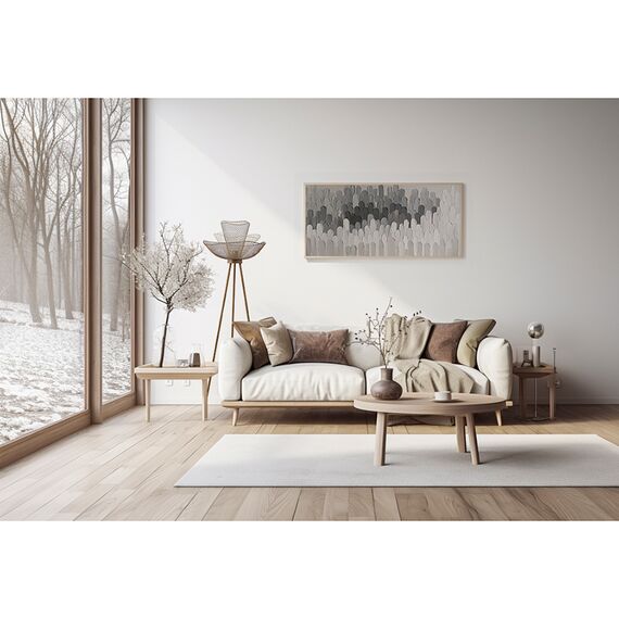 Панно декоративное с ручной росписью By Feel, 140х70 см, черно-белое, Bergenson Bjorn, изображение 3