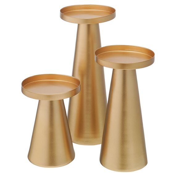 Набор подсвечников Fyr, золотистые, 3 шт., Bergenson Bjorn