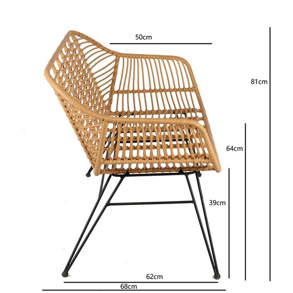 Кушетка Vetle Bent, 125х68х81 см, ротанг, Bergenson Bjorn, изображение 20
