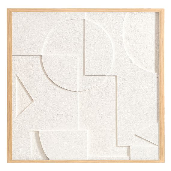 Панно декоративное с эффектом 3D Minimalism, с бежевой рамой, 60х60 см, Bergenson Bjorn