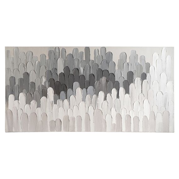 Панно декоративное с ручной росписью By Feel, 140х70 см, черно-белое, Bergenson Bjorn