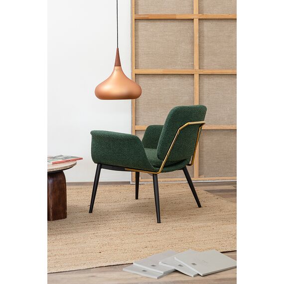 Лаунж-кресло Hilde, букле, темно-зеленое, Bergenson Bjorn, изображение 3