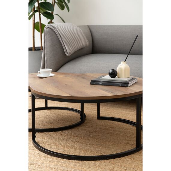 Набор из 2-х журнальных столиков Stanley,  60 см и 80 см, орех, Bergenson Bjorn, изображение 3