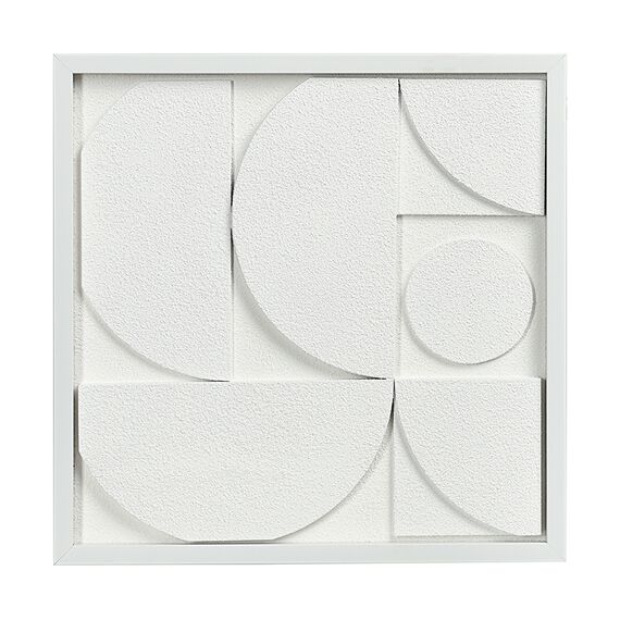 Панно декоративное с эффектом 3D Minimalism, с белой рамой, 40х40 см, Bergenson Bjorn