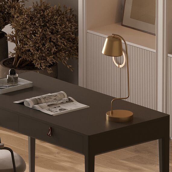 Лампа настольная Enkel Mon, 20,5х57 см, золотистая, Bergenson Bjorn, изображение 3