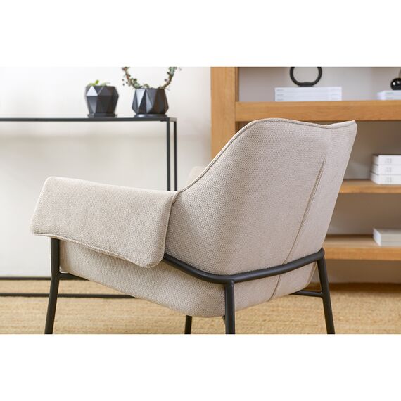 Лаунж-кресло Aline, шенилл, серо-бежевое, Bergenson Bjorn, изображение 5