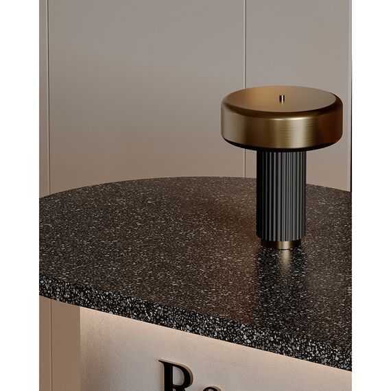 Лампа настольная Stone, 28х35 см, черная/золотистая, Bergenson Bjorn, изображение 8