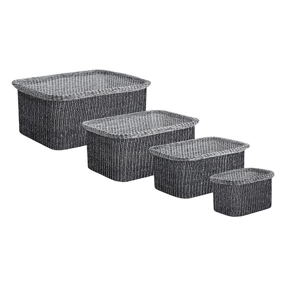 Набор из 4-х корзин для хранения Sustainable collection, черный, Bergenson Bjorn