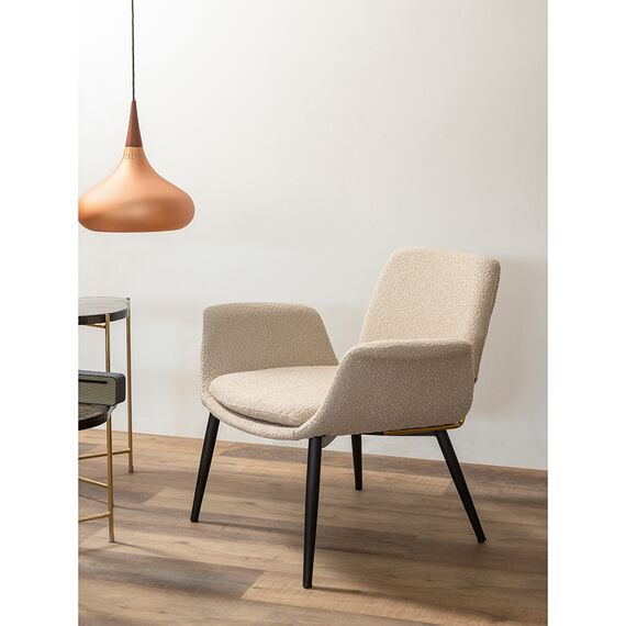 Лаунж-кресло Hilde, букле, серо-бежевое, Bergenson Bjorn, изображение 3