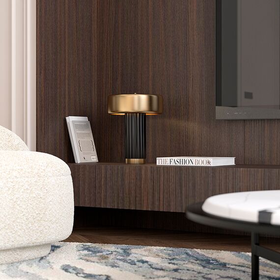 Лампа настольная Stone, 28х35 см, черная/золотистая, Bergenson Bjorn, изображение 9