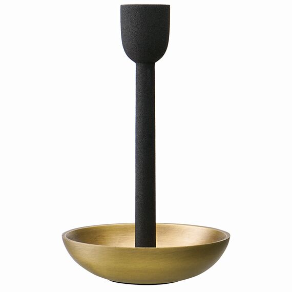 Подсвечник Fyr Bran, 19 см, черный/античная латунь, Bergenson Bjorn, изображение 3