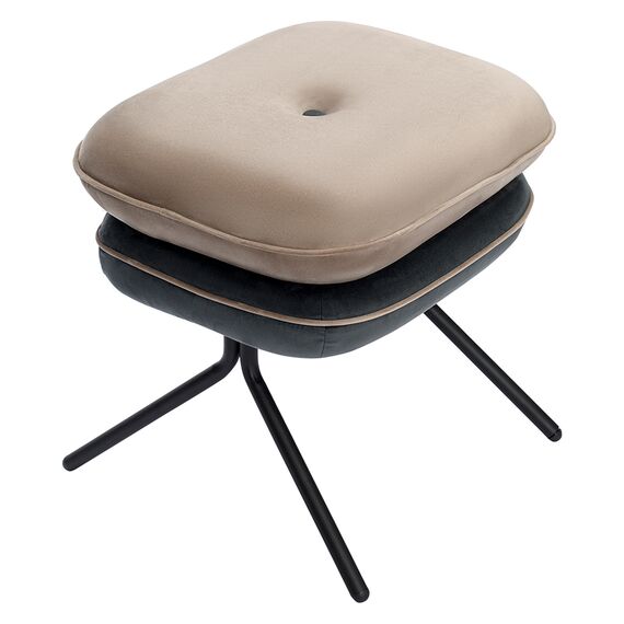 Пуф Pea, велюр, бежевый/темно-серый, Bergenson Bjorn, изображение 6