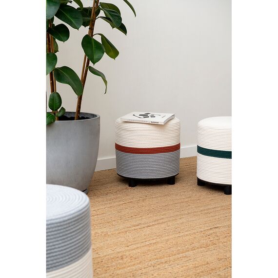 Пуф Andrin, светло-бежевый/серый/коричневый, Bergenson Bjorn, изображение 2